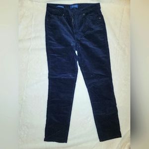 Talbots Navy Blue Blue High Rise Straight Leg Corduroy Pants Size 6